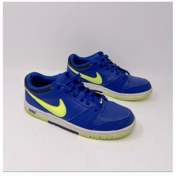 Nike Prestige IV Low Youth Sneakers Size 5.5Y Blue Yellow White Athletic - Picture 1 of 5
